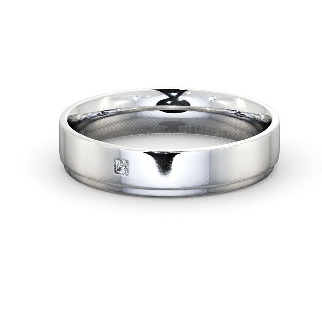Mens Diamond Wedding Ring Platinum - Aldreth WBM13_WG_FLAT