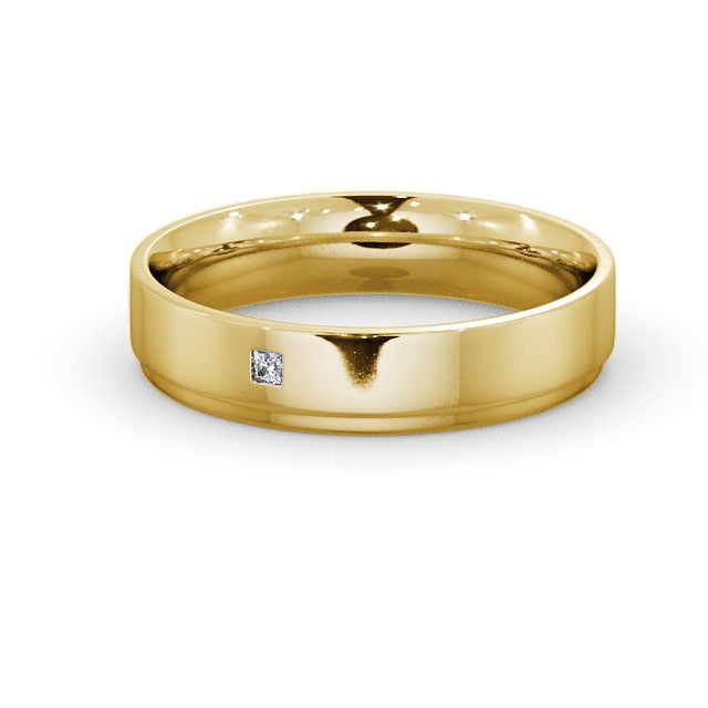 Mens Diamond Wedding Ring 9K Yellow Gold - Aldreth WBM13_YG_FLAT