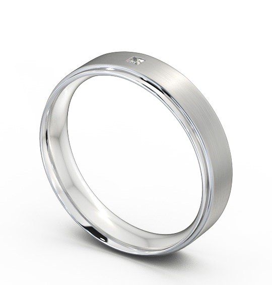  Mens Diamond Wedding Ring Platinum - Aldreth (Matt) WBM13B_WG_THUMB1 
