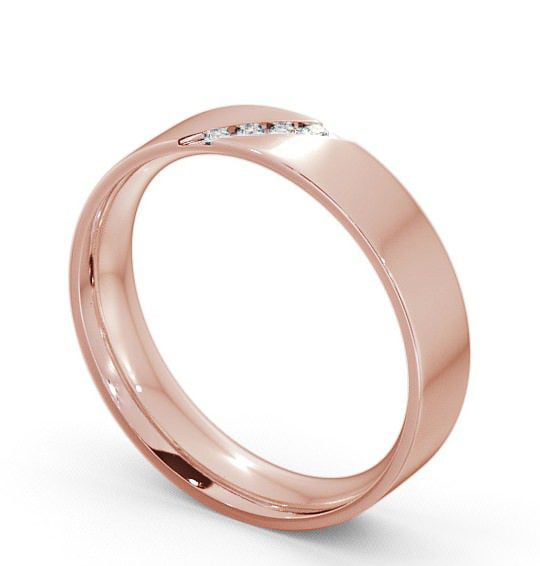 Mens Diamond 0.06ct Wedding Ring 9K Rose Gold - Budleigh WBM14_RG_THUMB1