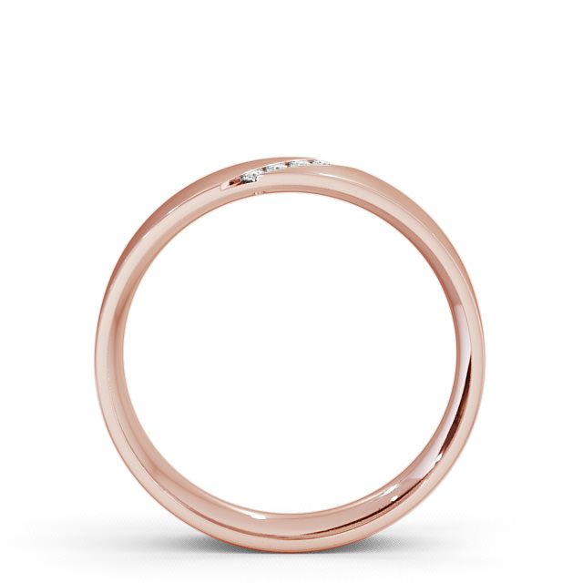 Mens Diamond 0.06ct Wedding Ring 9K Rose Gold - Budleigh WBM14_RG_UP
