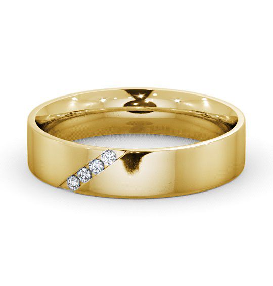  Mens Diamond 0.06ct Wedding Ring 9K Yellow Gold - Budleigh WBM14_YG_THUMB2 