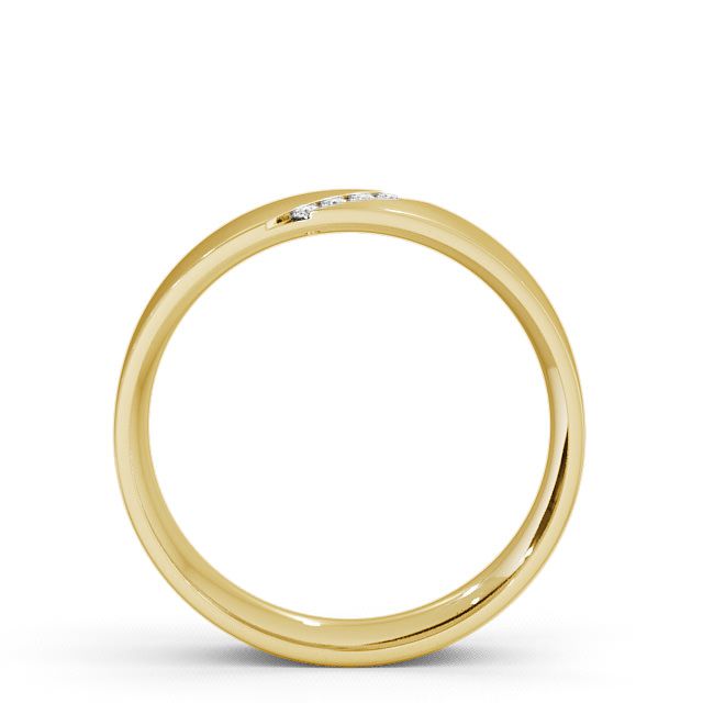 Mens Diamond 0.06ct Wedding Ring 18K Yellow Gold - Budleigh WBM14_YG_UP