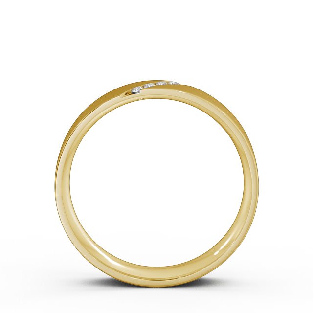 Mens Diamond 0.06ct Wedding Ring 9K Yellow Gold - Budleigh (Matt) WBM14B_YG_UP