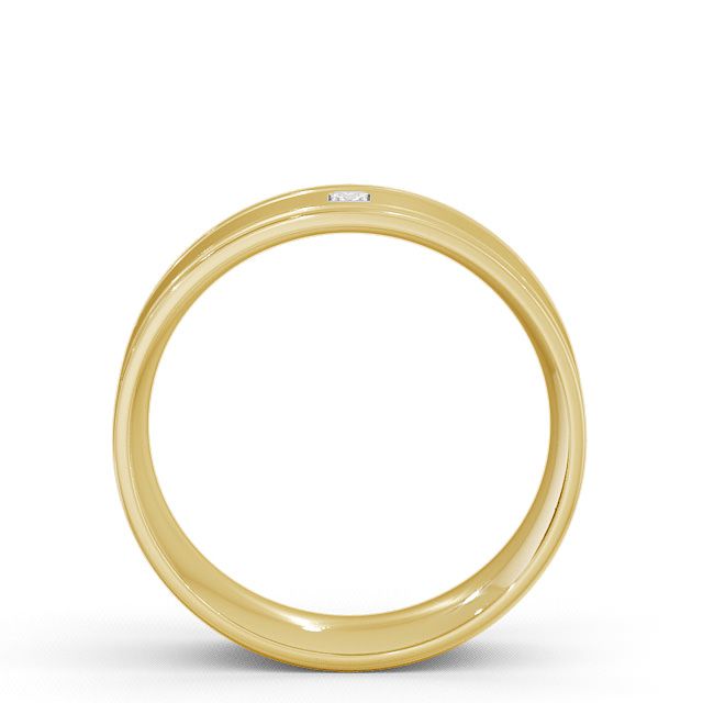 Mens Diamond Wedding Ring 18K Yellow Gold - Brogue WBM17_YG_UP