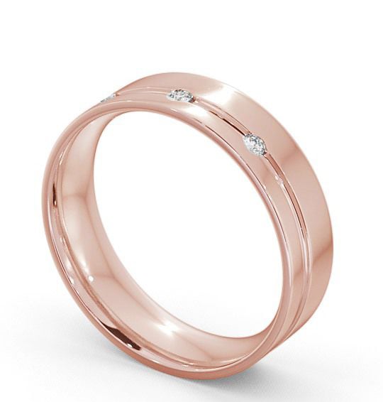 Mens Diamond Wedding Ring 9K Rose Gold - Callani WBM18_RG_THUMB1