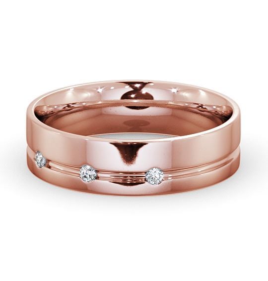  Mens Diamond Wedding Ring 18K Rose Gold - Callani WBM18_RG_THUMB2 
