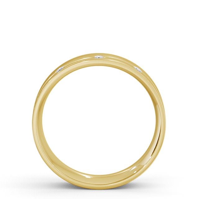 Mens Diamond Wedding Ring 9K Yellow Gold - Callani WBM18_YG_UP