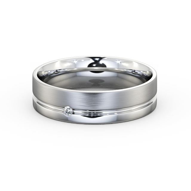 Mens Diamond Wedding Ring Platinum - Harley (Matt) WBM19B_WG_FLAT