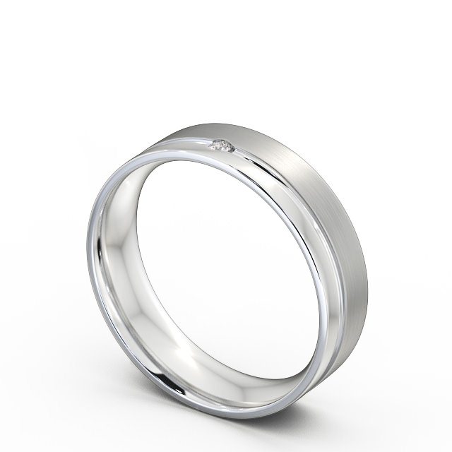 Mens Diamond Wedding Ring Platinum - Harley (Matt)