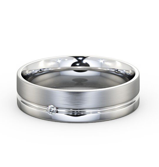 Mens Diamond Wedding Ring Platinum - Harley (Matt) WBM19B_WG_THUMB2 