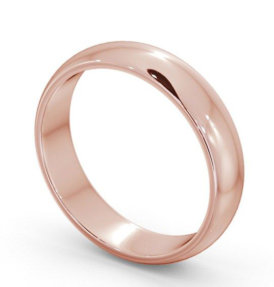 Mens Plain D Shape Wedding Ring 18K Rose Gold WBM1_RG_THUMB1