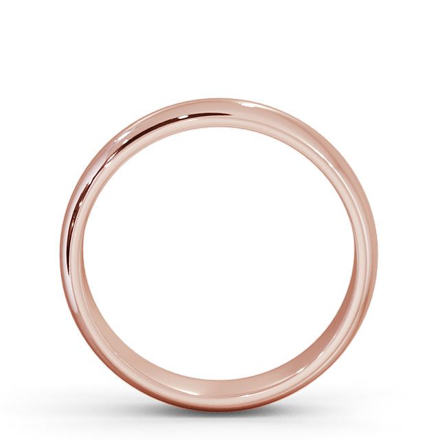 Mens Plain Wedding Ring 18K Rose Gold - D-Shape WBM1_RG_UP
