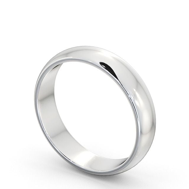 Mens Plain Wedding Ring Palladium - D-Shape | Angelic Diamonds