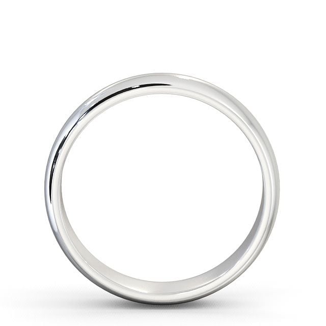 Mens Plain Wedding Ring 9K White Gold - D-Shape WBM1_WG_UP