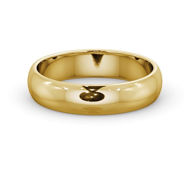 Mens Plain Wedding Ring 9K Yellow Gold - D-Shape WBM1_YG_FLAT
