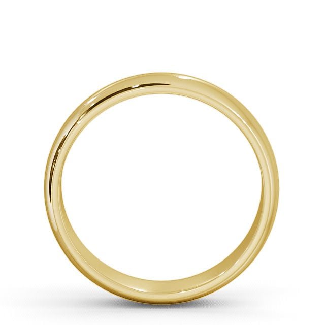 Mens Plain Wedding Ring 18K Yellow Gold - D-Shape | Angelic Diamonds