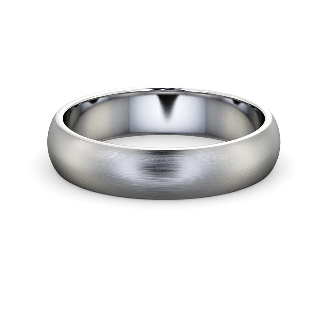 Mens Plain Wedding Ring Palladium - D-Shape (Matt) WBM1B_WG_FLAT