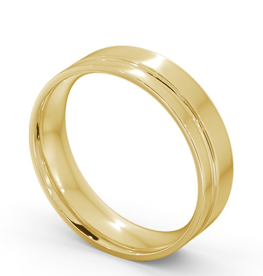 Mens Flat Court Side Groove Wedding Ring 18K Yellow Gold WBM20_YG_THUMB1_1.jpg