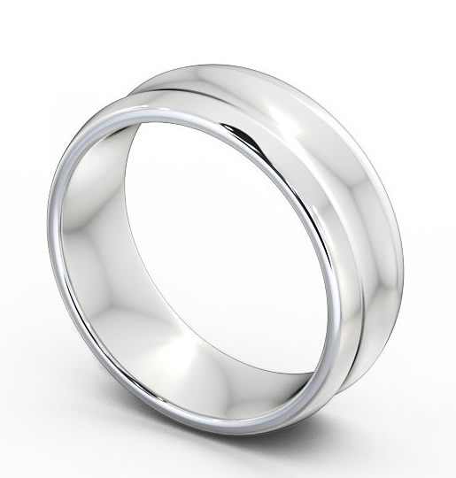 Mens Concave Wedding Ring 9K White Gold WBM21_WG_THUMB1_1.jpg 