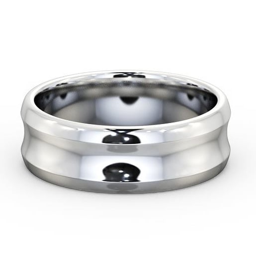  Mens Concave Wedding Ring Platinum - Dunleer WBM21_WG_THUMB2 