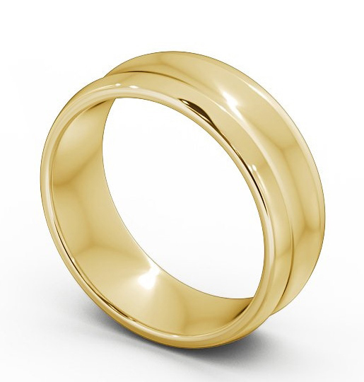  Mens Concave Wedding Ring 9K Yellow Gold - Dunleer WBM21_YG_THUMB1 