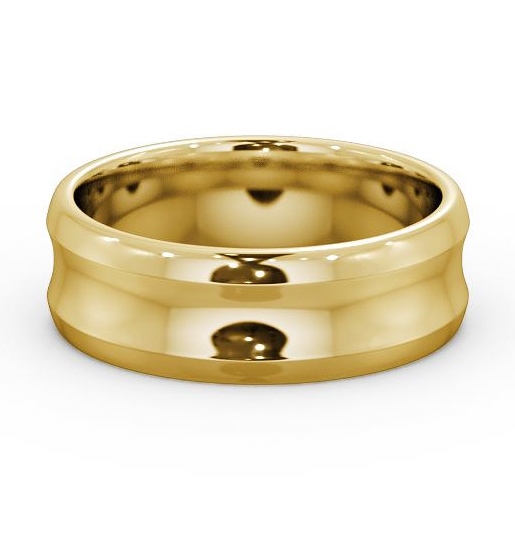 Mens Concave Wedding Ring 18K Yellow Gold - Dunleer WBM21_YG_THUMB2 