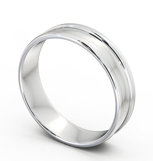 Mens Channel Wedding Ring Platinum - Brede WBM22_WG_THUMB1