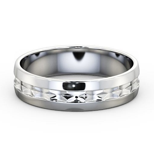  Mens Patterned Wedding Ring Platinum - Costa WBM23_WG_THUMB2 