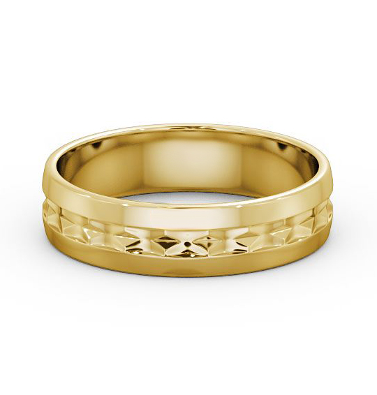 Costa Mens Plain Wedding Ring Patterned Band WBM23_YG_THUMB2_1.jpg 