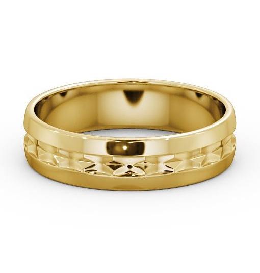  Mens Patterned Wedding Ring 18K Yellow Gold - Costa WBM23_YG_THUMB2 