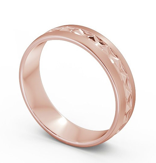 Mens Patterned Matt Finish Wedding Ring 18K Rose Gold WBM23B_RG_THUMB1_1.jpg