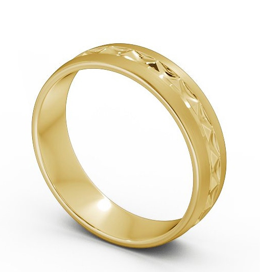 Mens Patterned Matt Finish Wedding Ring 9K Yellow Gold WBM23B_YG_THUMB1_2.jpg