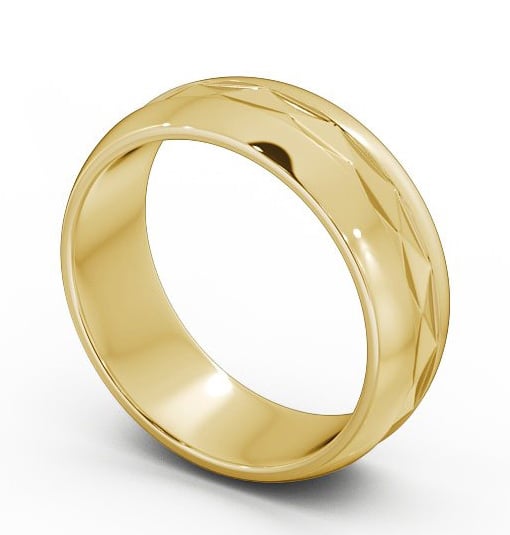  Mens Patterned Wedding Ring 18K Yellow Gold - Gilpin WBM24_YG_THUMB1 
