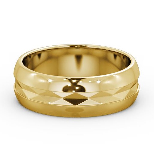  Mens Patterned Wedding Ring 18K Yellow Gold - Gilpin WBM24_YG_THUMB2 