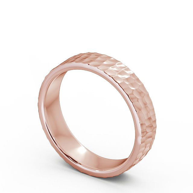 Mens Textured Wedding Ring 18K Rose Gold - Herra WBM25_RG_SIDE