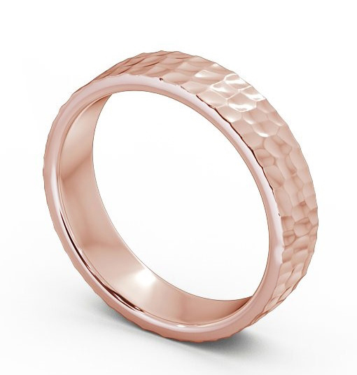 Mens Textured Hammered Effect Wedding Ring 18K Rose Gold WBM25_RG_THUMB1_1.jpg