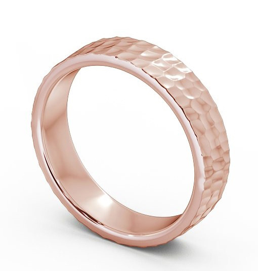 Mens Textured Hammered Effect Wedding Ring 9K Rose Gold WBM25_RG_THUMB1_2.jpg 