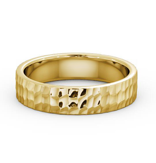 Herra Mens Plain Wedding Ring Hammered Effect WBM25_YG_THUMB2_1.jpg 