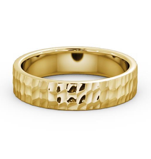 Mens Textured Hammered Effect Wedding Ring 18K Yellow Gold WBM25_YG_THUMB2_1.jpg 