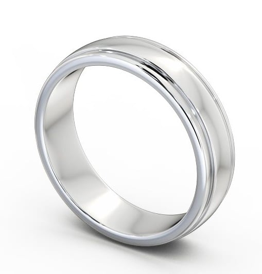 Mens Grooved Wedding Ring Palladium - Halwell WBM26_WG_THUMB1