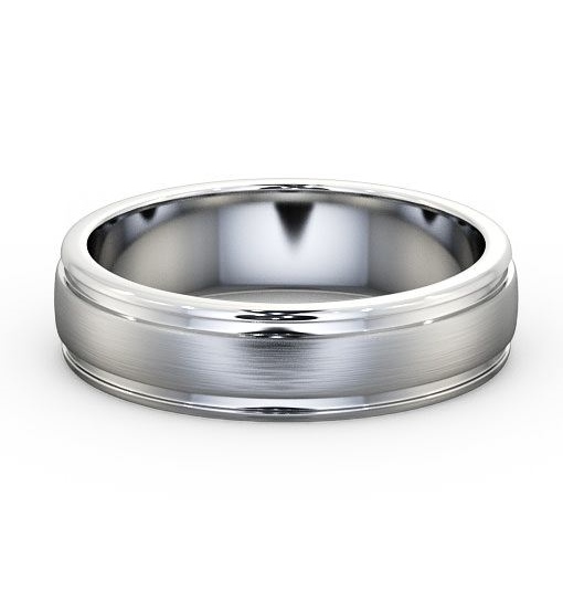  Mens Grooved Wedding Ring Platinum - Halwell (Matt) WBM26B_WG_THUMB2 