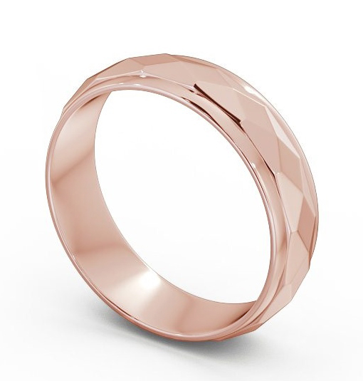 Mens Patterned Geometric Wedding Ring 18K Rose Gold WBM27_RG_THUMB1_1.jpg 