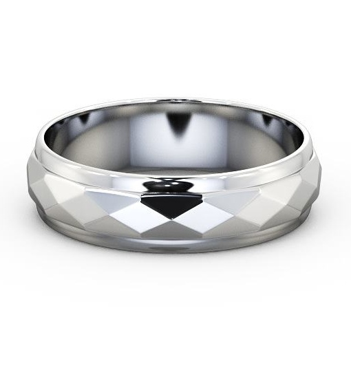  Mens Patterned Wedding Ring Platinum - Kyre WBM27_WG_THUMB2 