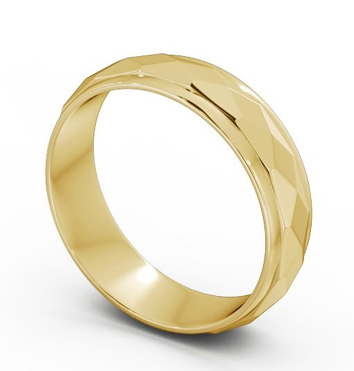 Mens Patterned Geometric Wedding Ring 9K Yellow Gold WBM27_YG_THUMB1_2.jpg 