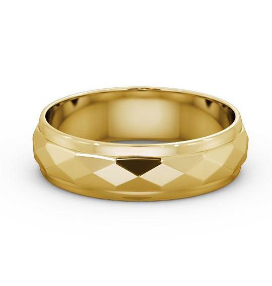 Kyre Mens Plain Wedding Ring Patterned Band WBM27_YG_THUMB2_1.jpg 