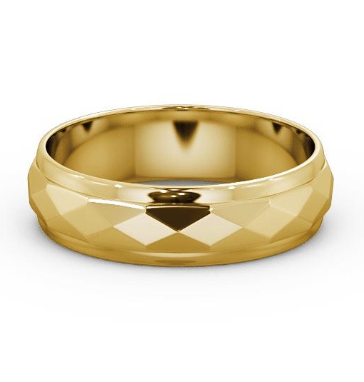  Mens Patterned Wedding Ring 18K Yellow Gold - Kyre WBM27_YG_THUMB2 