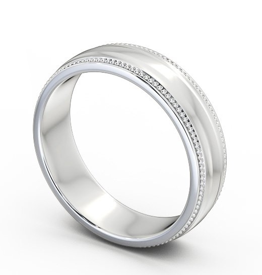  Mens Milgrain Wedding Ring 9K White Gold - Limbury WBM29_WG_THUMB1 