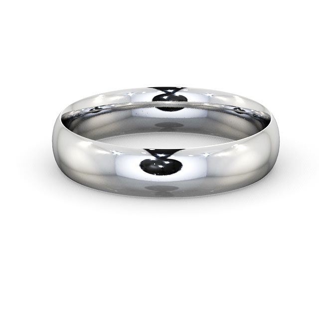 Mens Plain Wedding Ring Platinum - Traditional Court WBM2_WG_FLAT