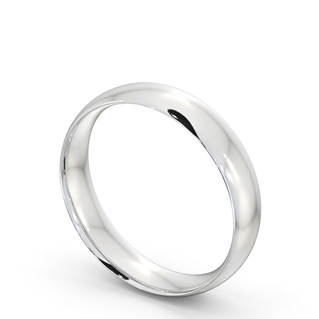 Plain white gold shop mens wedding band